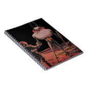 ヴィンテージSF宇宙飛行士握手エイリアン ノートブック (右側)