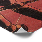 ヴィンテージSF宇宙飛行士握手エイリアン ポスター (角)