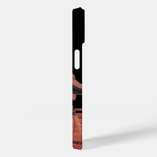 ヴィンテージSF宇宙飛行士握手エイリアン Case-Mate iPhoneケース (裏面 / 右)