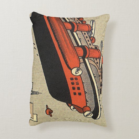 ヴィンテージSF巡航船ヘリコプター アクセントクッション (裏面(縦))