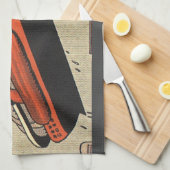 ヴィンテージSF巡航船ヘリコプター キッチンタオル (四つ折り)