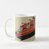 ヴィンテージSF巡航船ヘリコプター コーヒーマグカップ (左)