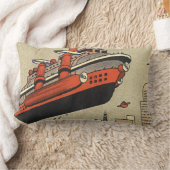 ヴィンテージSF巡航船ヘリコプター ランバークッション (ブランケット)