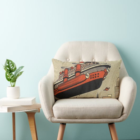 ヴィンテージSF巡航船ヘリコプター ランバークッション (椅子)