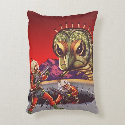 ヴィンテージSF巨大百足虫戦争 アクセントクッション (正面(垂直))