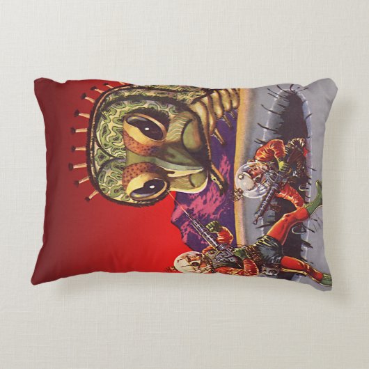 ヴィンテージSF巨大百足虫戦争 アクセントクッション (裏面)