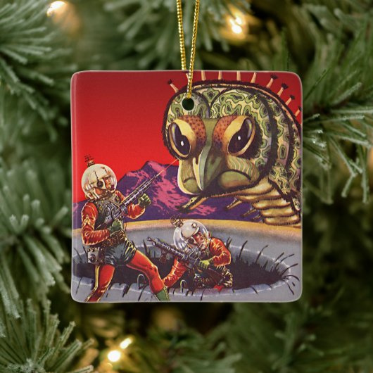 ヴィンテージSF巨大百足虫戦争 セラミックオーナメント (ツリー)