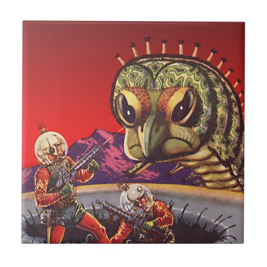 ヴィンテージSF巨大百足虫戦争 タイル (正面)