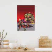 ヴィンテージSF巨大百足虫戦争 ポスター (キッチン)