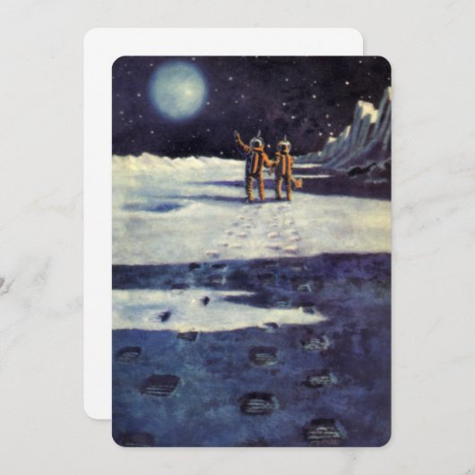 ヴィンテージSF月の宇宙飛行士エイリアン (正面/裏面)