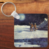 ヴィンテージSF月の宇宙飛行士エイリアン キーホルダー (正面)