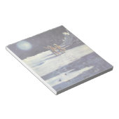 ヴィンテージSF月の宇宙飛行士エイリアン ノートパッド (アングル)