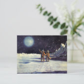 ヴィンテージSF月の宇宙飛行士エイリアン ポストカード (スタンド正面)