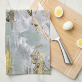 ヴィンテージSF未来型車タクシー キッチンタオル (四つ折り)