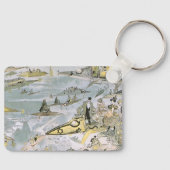 ヴィンテージSF未来型車タクシー キーホルダー (正面)