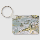 ヴィンテージSF未来型車タクシー キーホルダー (裏面)