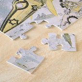 ヴィンテージSF未来型車タクシー ジグソーパズル (側面)