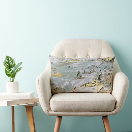 ヴィンテージSF未来型車タクシー ランバークッション (椅子)