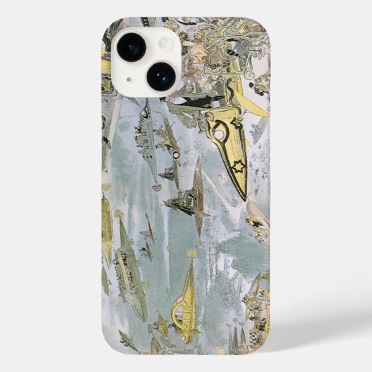 ヴィンテージSF未来型車タクシー Case-Mate iPhoneケース (裏面)