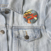 ヴィンテージSF未来型飛んでいる車 缶バッジ (インサイチュ)