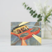 ヴィンテージSF未来的な車の招待 招待状 (スタンド正面)