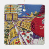 ヴィンテージSF未来的ニューヨーク セラミックオーナメント (裏面)