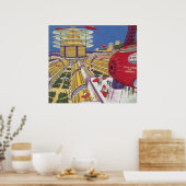 ヴィンテージSF未来的ニューヨーク ポスター (キッチン)