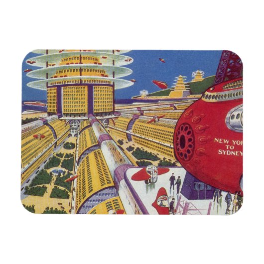 ヴィンテージSF未来的ニューヨーク マグネット (横)