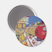 ヴィンテージSF未来的ニューヨーク マグネット (正面/裏面)