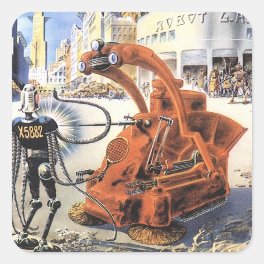 ヴィンテージSF未来都市エイリアン戦争 スクエアシール (正面)