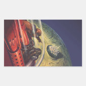 ヴィンテージSF未来都市オンムーン 長方形シール (正面)