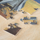 ヴィンテージSF砂漠のロケット惑星 ジグソーパズル (側面)