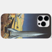 ヴィンテージSF砂漠のロケット惑星 Case-Mate iPhoneケース (裏面 (横))