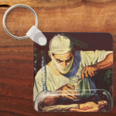 ヴィンテージSF研究室不機嫌科学者 キーホルダー (正面)