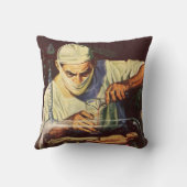 ヴィンテージSF研究室不機嫌科学者 クッション (裏面)