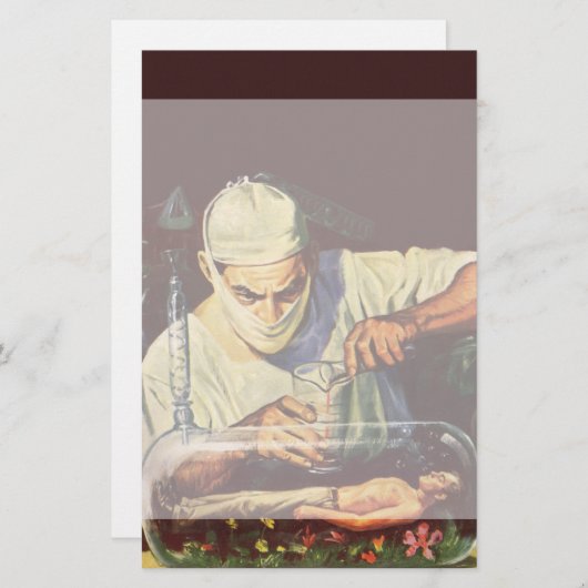 ヴィンテージSF研究室不機嫌科学者 便箋 (正面/裏面)