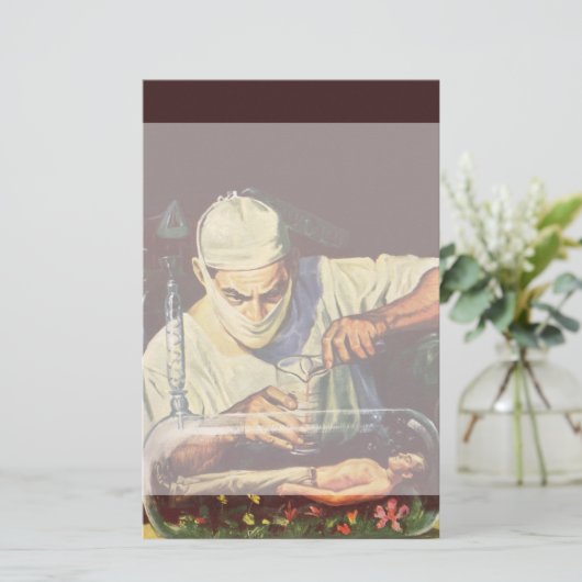 ヴィンテージSF研究室不機嫌科学者 便箋 (スタンド正面)