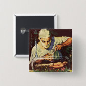 ヴィンテージSF研究室不機嫌科学者 缶バッジ (正面&裏面)