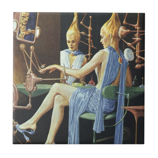 ヴィンテージSF美しいサロンスパマニキュア タイル (正面)