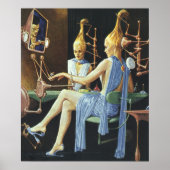 ヴィンテージSF美しいサロンスパマニキュア ポスター (正面)