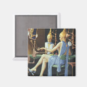 ヴィンテージSF美しいサロンスパマニキュア マグネット (正面/裏面)