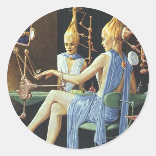 ヴィンテージSF美しいサロンスパマニキュア ラウンドシール (正面)