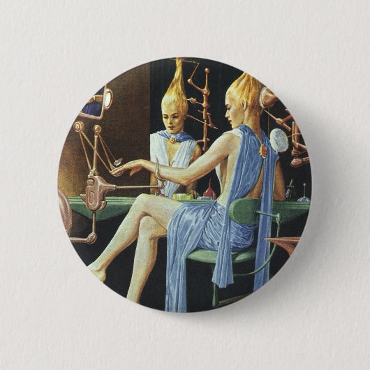 ヴィンテージSF美しいサロンスパマニキュア 缶バッジ (正面)