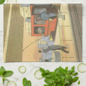 ヴィンテージSF航空機用ヘリコプター弾薬 キッチンタオル (折り畳み)