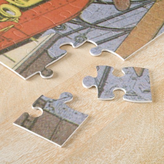 ヴィンテージSF航空機用ヘリコプター弾薬 ジグソーパズル (側面)