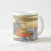 ヴィンテージSF航空機用ヘリコプター弾薬 ジャンボコーヒーマグカップ (正面右)