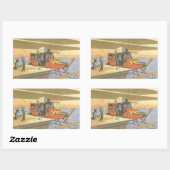 ヴィンテージSF航空機用ヘリコプター弾薬 長方形シール (シート)