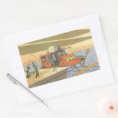 ヴィンテージSF航空機用ヘリコプター弾薬 長方形シール (封筒)