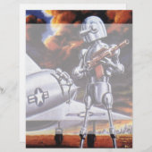 ヴィンテージSF軍隊ロボット兵 (正面/裏面)