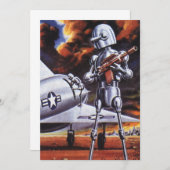 ヴィンテージSF軍隊ロボット兵 (正面/裏面)